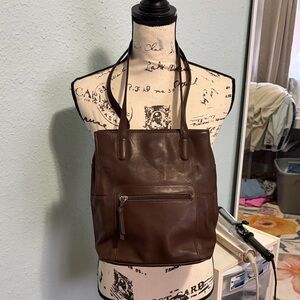Vintage Brown Wilson Leather Tote/Shoulder Bag